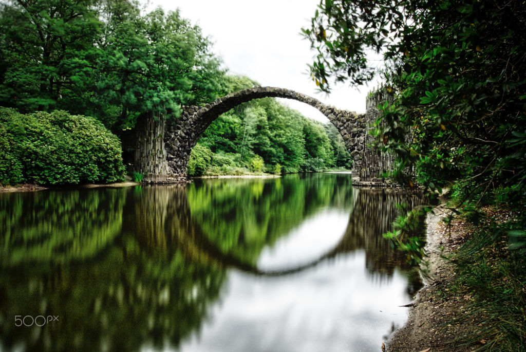Rakotzbrücke Kromlau – Langzeitbelichtung von 2016